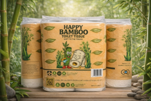 Happy Bamboo Toilet Tissue Mega Rolls (12 Pack)